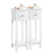 Slim Bedside Tables Nightstand Set of 2