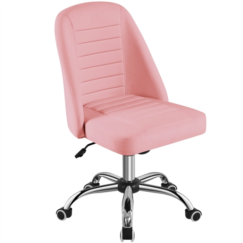 Modern Tufted Armless Computer Chair Task Chair Vanity Chair