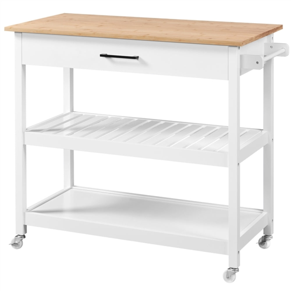 Kitchen Island Cart on Wheels 40’’ W Minimalist Kitchen Cart