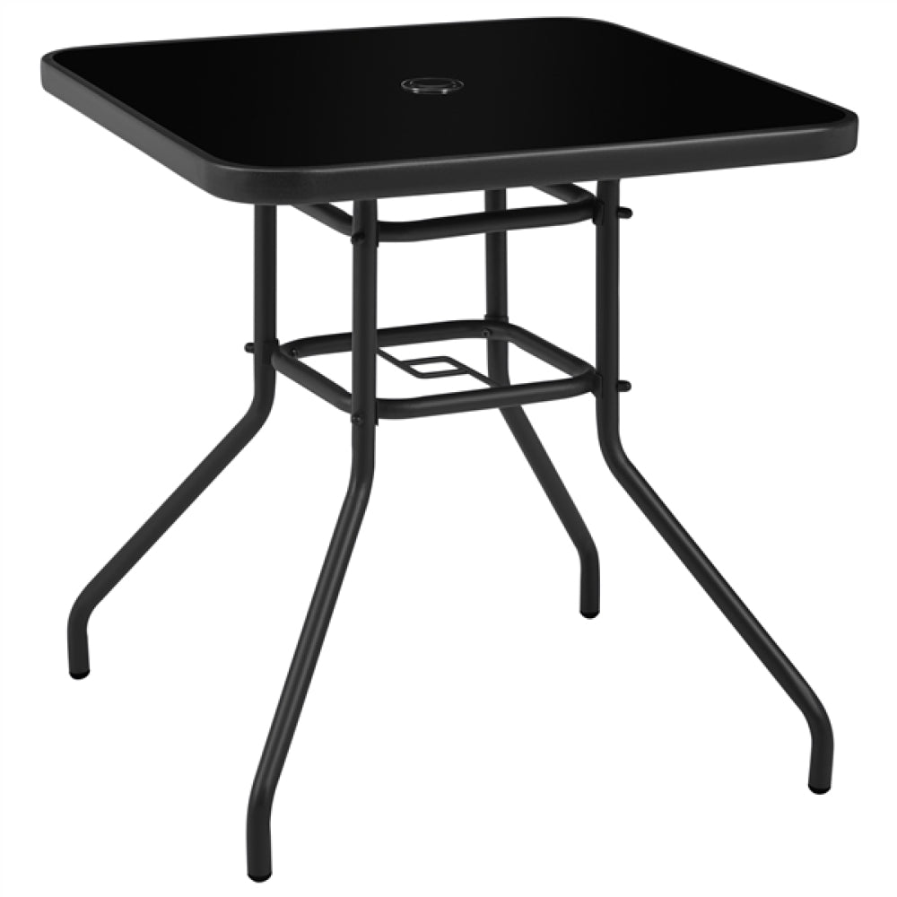28″ Square Patio Bistro Table with Umbrella Hole