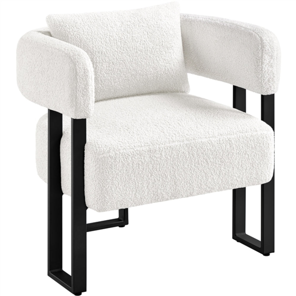 Boucle Barrel Accent Chair Armchair