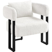 Boucle Barrel Accent Chair Armchair