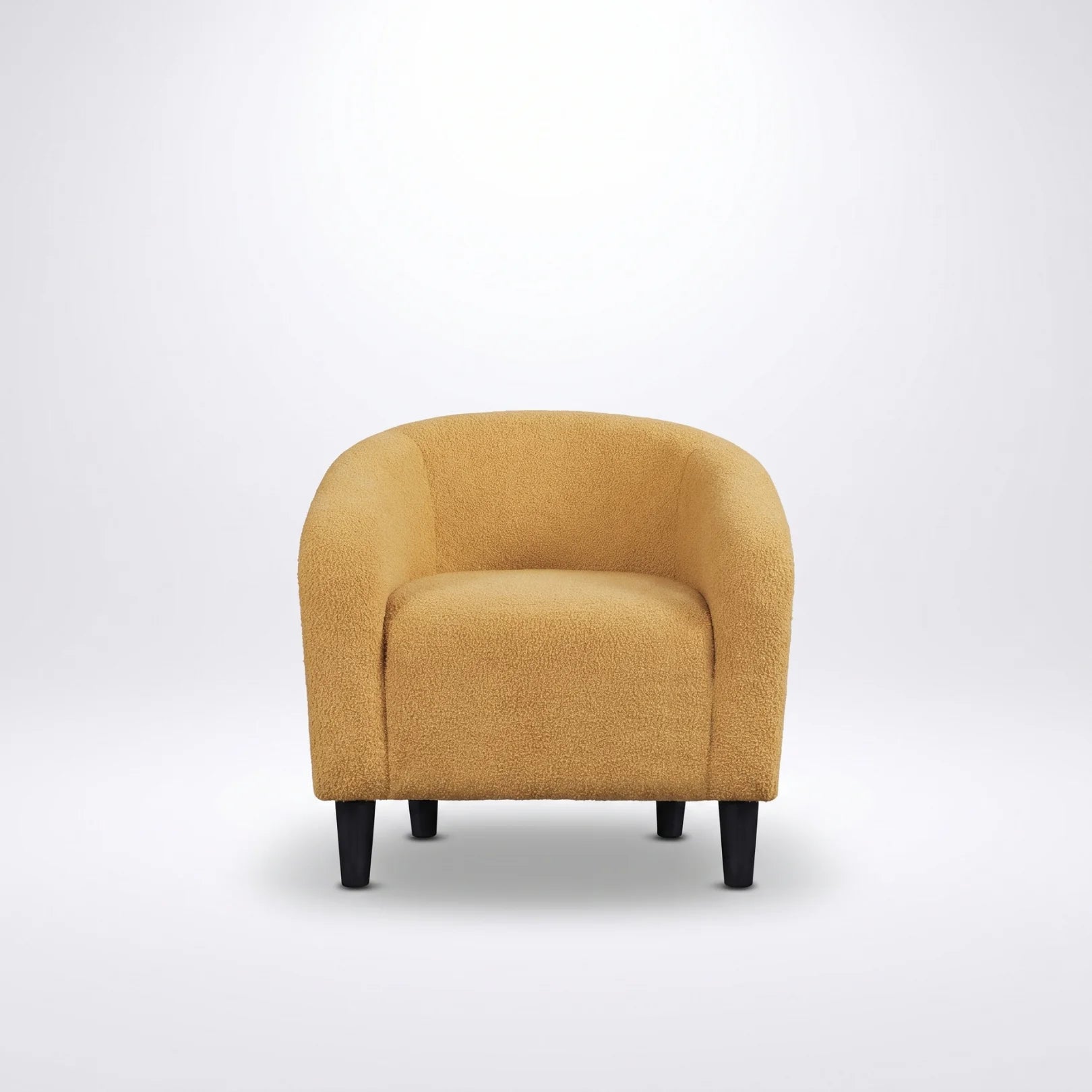 Boucle Club Chair Accent Barrel Chair Tub Chair