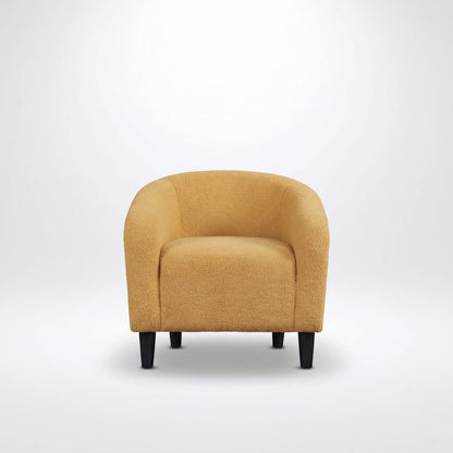 Boucle Club Chair Accent Barrel Chair