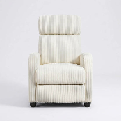 Recliner Chair Corduroy Recliner Sofa Adjustable Modern Single Reclining Chair