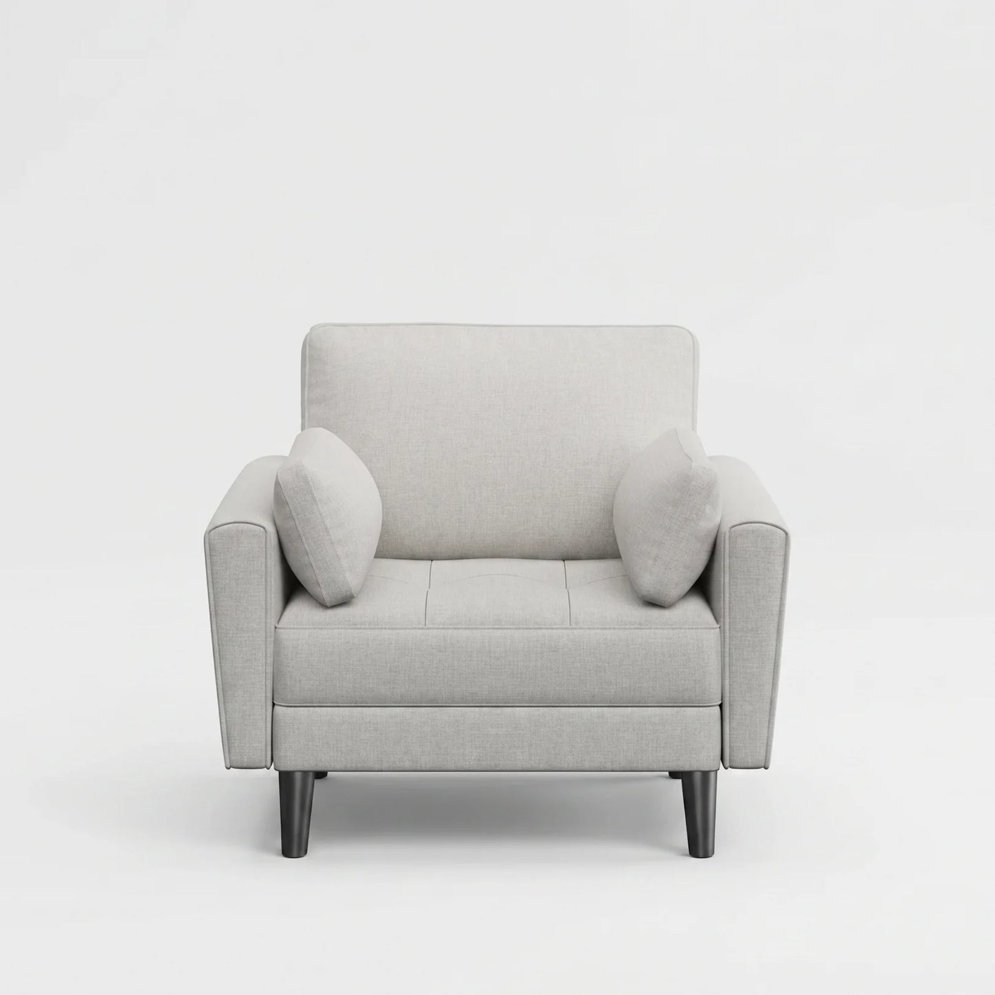 Tufted Oversized Armchair Comfy Fabric Accent Chair Single Sofa