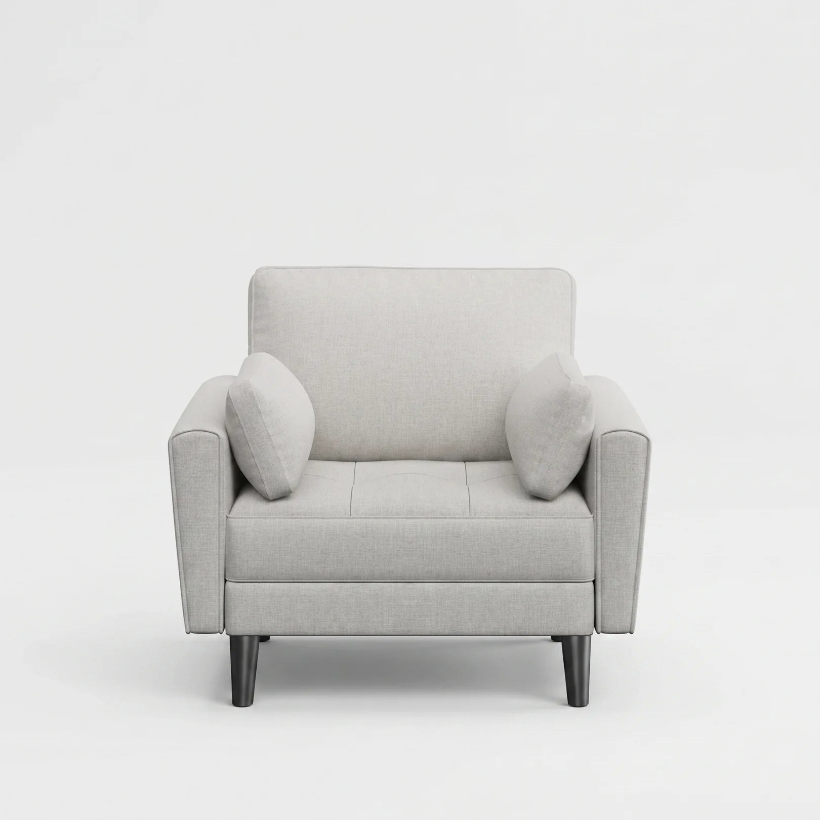 Tufted Oversized Armchair Comfy Fabric Accent Chair Single Sofa