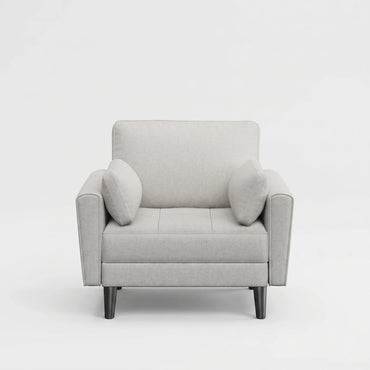Tufted Oversized Armchair Comfy Fabric Accent Chair Single Sofa