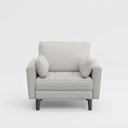 Tufted Oversized Armchair Comfy Fabric Accent Chair Single Sofa