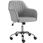 Modern Velvet Desk Chair Soft Height-Adjustable 360°Swivel Computer Chair