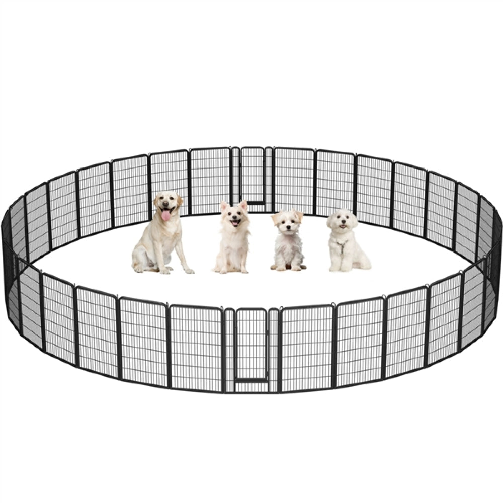 Set of 4 - 47.5″ Tall Dog Playpen Panels Metal Pet Fence Exercise Barrier
