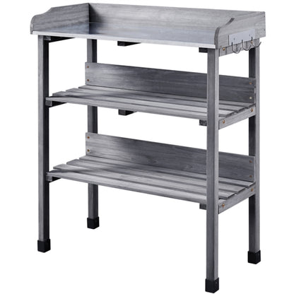 3-layer Outdoor Potting Bench Gardening Table