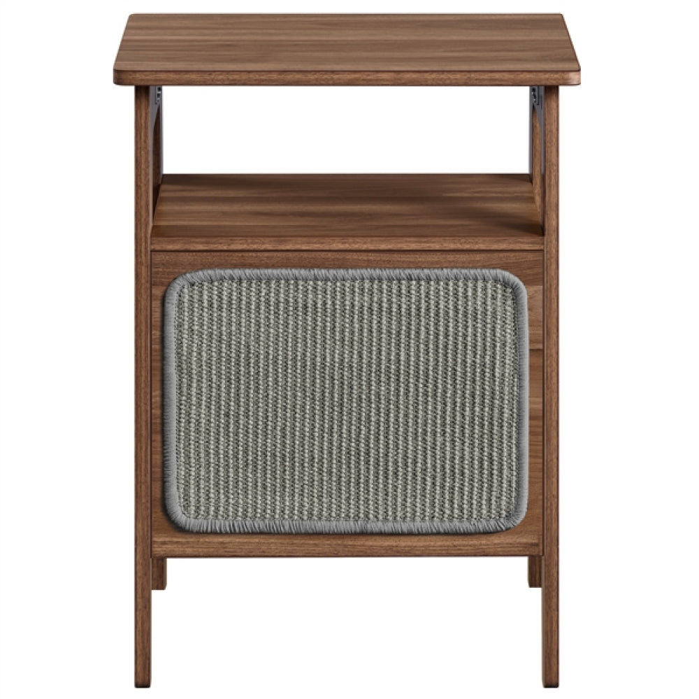 Side Table with Cat House & Scratching Board