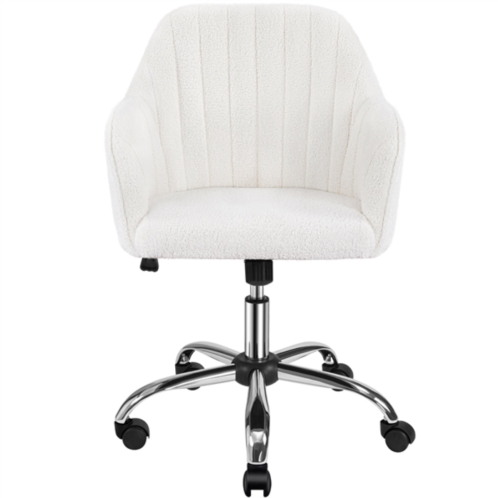 Modern Boucle Desk Chair Computer Chair Computer Chair Ivory