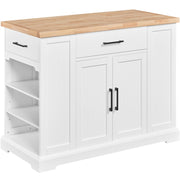 Rolling Kitchen Island Trolley Modern Storage Cabinet