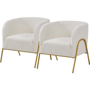 2pcs Contemporary Accent Armchair