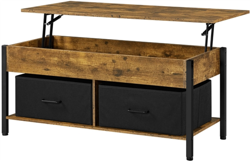 Lift Top Coffee Table with Fabric Storage Baskets