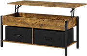 Lift Top Coffee Table with Fabric Storage Baskets