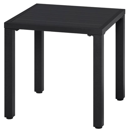 Outdoor Small Metal Square Side Table Garden Coffee End Table