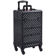 Professional Rolling Makeup Train Case with Drawers