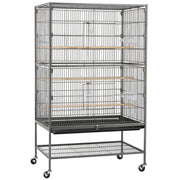 52″ H Large Parrot Cage Rolling Metal Bird Cage