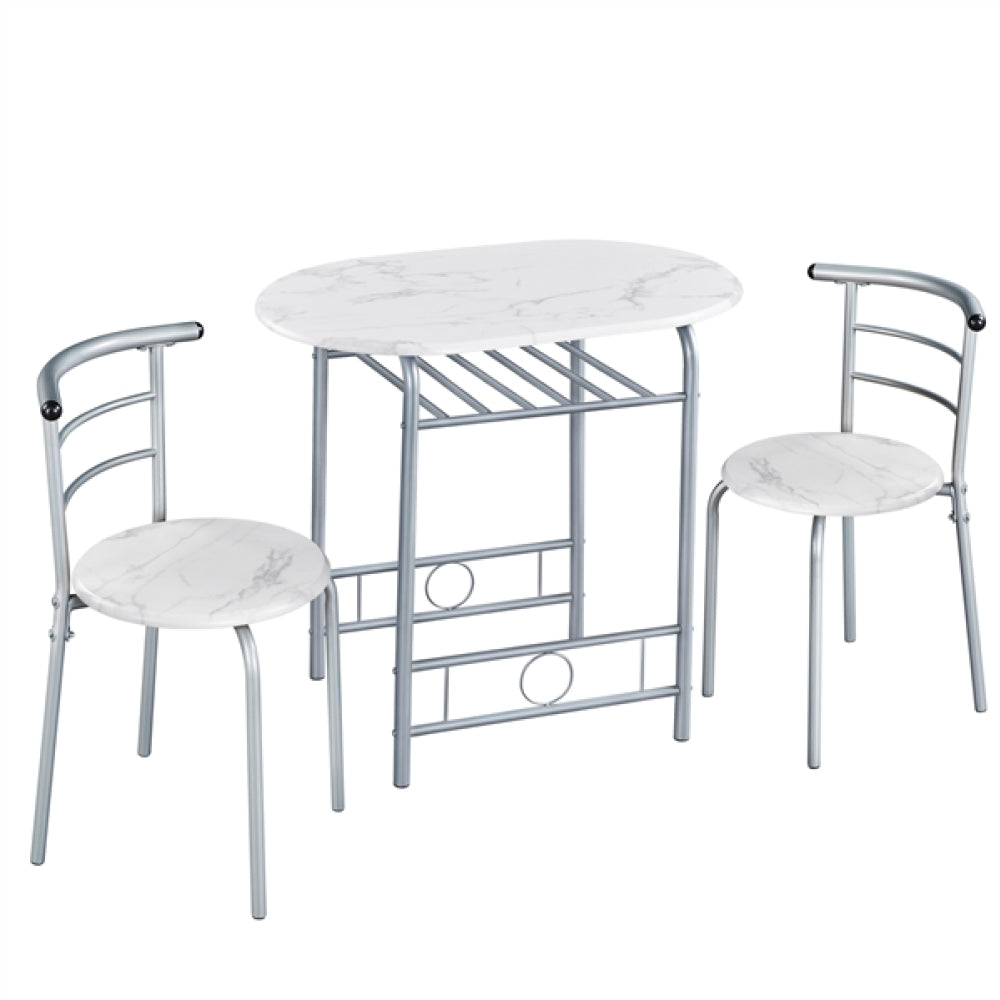 Space Saving Dining Table Set Modern Round Dining Table Set for 2
