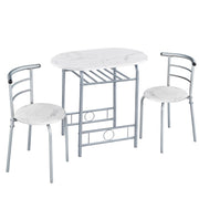 Space Saving Dining Table Set Modern Round Dining Table Set for 2
