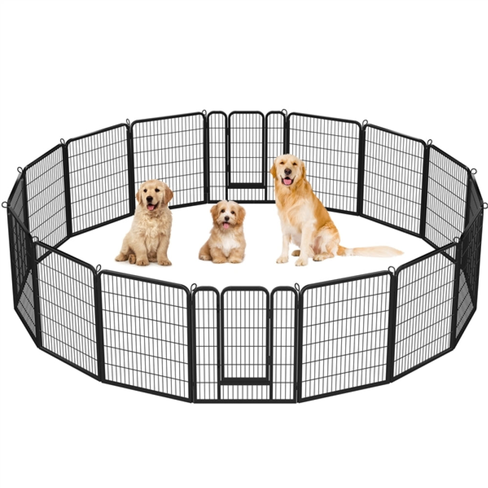 16 Panels Heavy Duty Pet Playpen Pet Exercise Barrier Fence