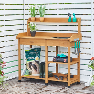 Solid Fir Wood Outdoor Work Bench