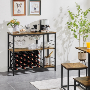 Home Bar Industrial Wine Rack Table