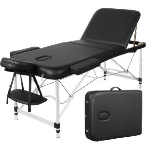 Adjustable 3 Fold Massage Bed Aluminum Alloy Massage Couch