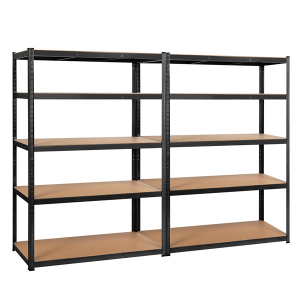 180cm x 120cm x 60cm 5 Tier Display Rack Steel Shelves Pack of 2