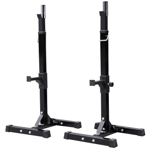 Pair of Adjustable Squat Rack Standard 45-70 Inch Solid Steel Squat Stand