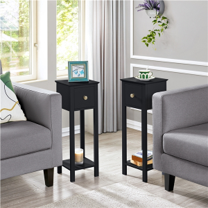 Slim Bedside Tables Set of 2