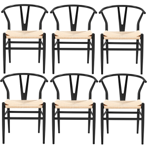 6pcs Weave Dining Chairs